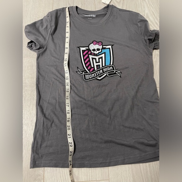 Monster Graphic T-shirt High School Logo Grey XS Ladies - Picture 11 of 13